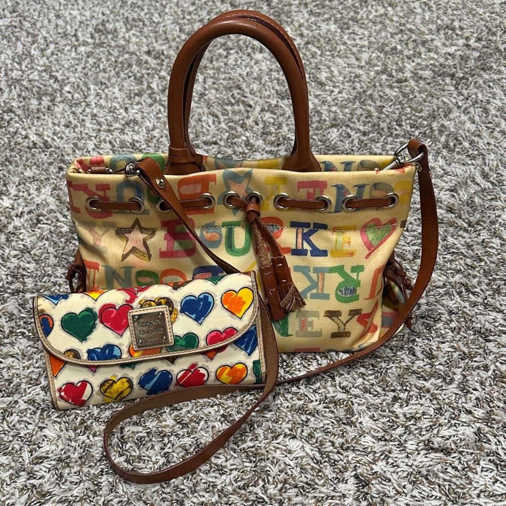Dooney & Bourke Multicolor Canvas Bag Vintage Y2K